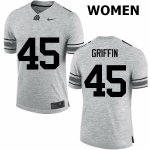 NCAA Ohio State Buckeyes Women's #45 Archie Griffin Gray Nike Football College Jersey JVU2045IE